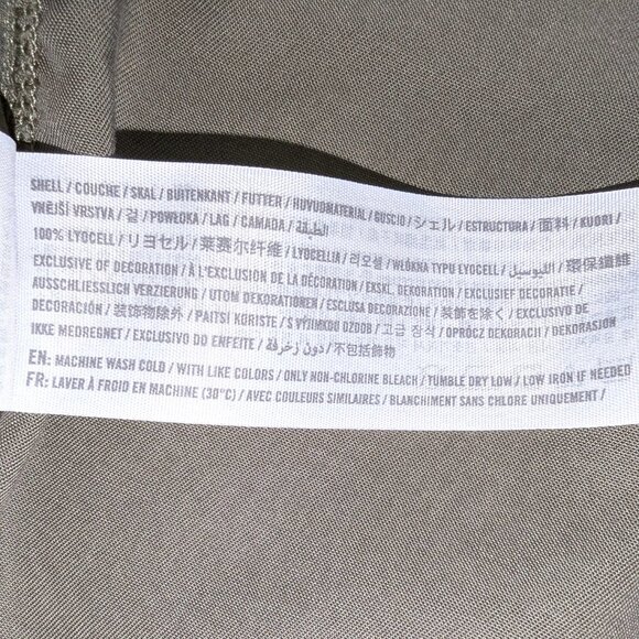 Abercrombie & Fitch | Olive Green Lightweight Crop Hooded Utility Jacket Large - Picture 12 of 15